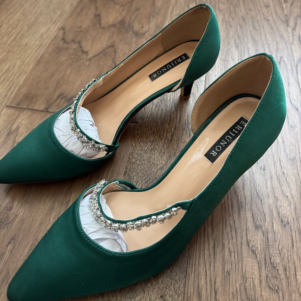 Green Heels with dazzle - Picture 8 of 8